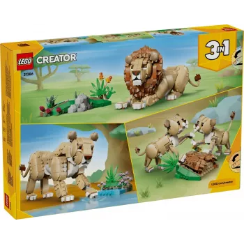 LEGO Creator 3-in-1 31386 Villieläimet: Majesteettinen leijona (839 osaa)