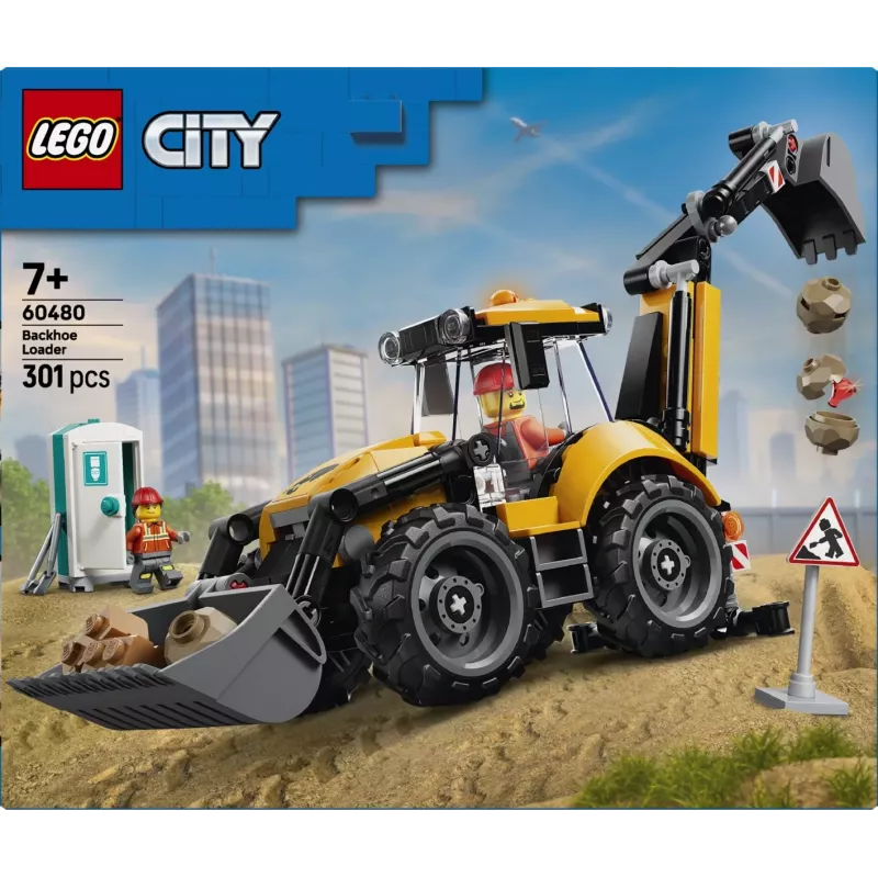 LEGO City 60480 Keltainen kaivinkonekuormaaja (301 osaa)