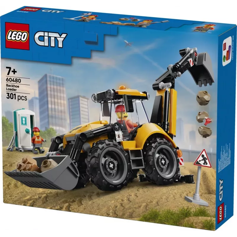 LEGO City 60480 Keltainen kaivinkonekuormaaja (301 osaa)