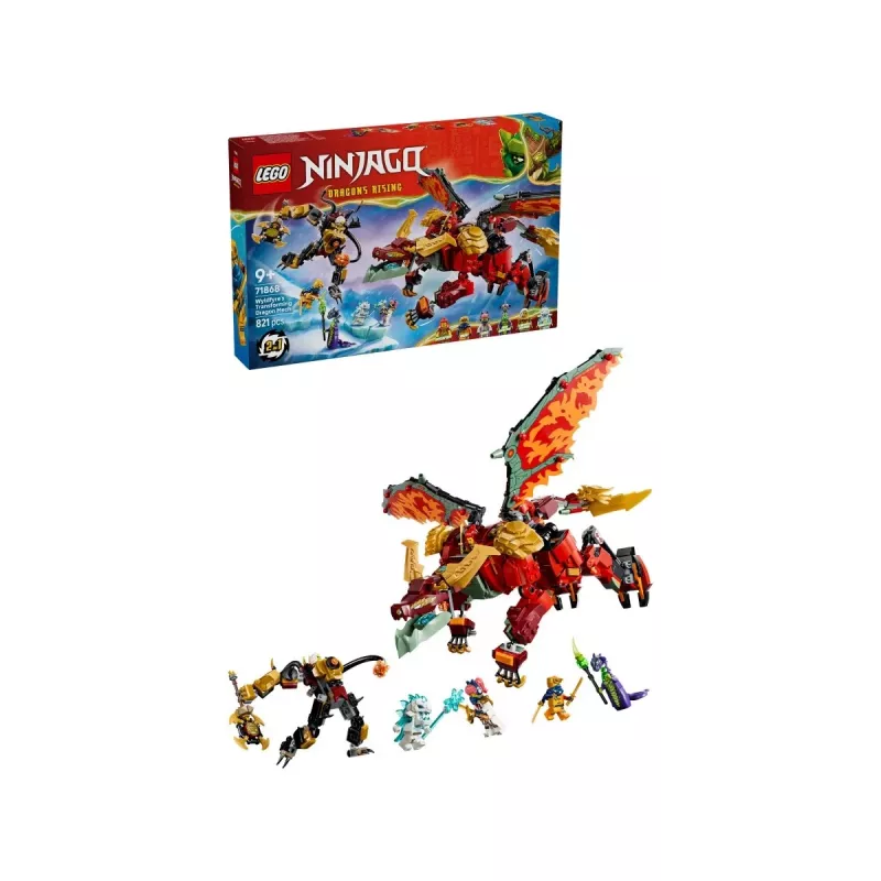 LEGO NINJAGO 71868 Wyldfyren muuntautuva lohikäärmemech (821 osaa)