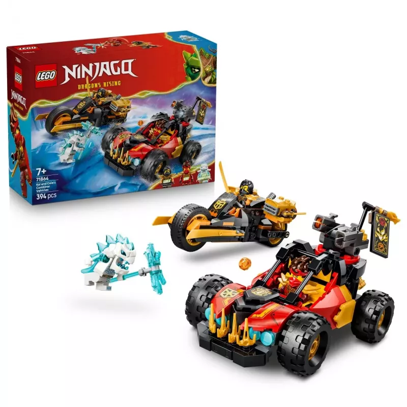 LEGO NINJAGO 71864 Kain ja Colen yhdistelmäajoneuvot (394 osaa)