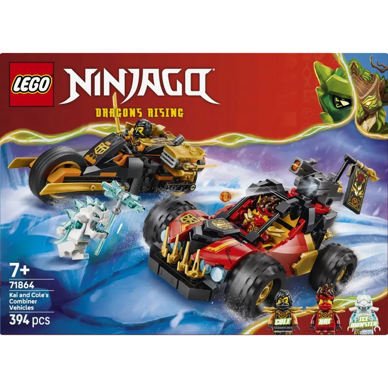 LEGO NINJAGO 71864 Kain ja Colen yhdistelmäajoneuvot (394 osaa)