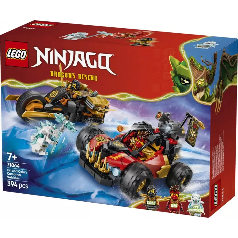 LEGO NINJAGO 71864 Kain ja Colen yhdistelmäajoneuvot (394 osaa)