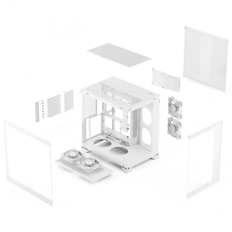 Fractal Design Pop 2 Vision White RGB ATX Mid-Tower -kotelo (Tempered Glass)