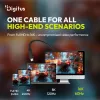 DIGITUS USB4 Version 2.0 silikonikaapeli USB-C - USB-C 80Gbps 240W 16K 0,5m musta AK-300350-005-S