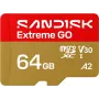 SanDisk Extreme microSDXC UHS-I 64GB muistikortti SD-adapterilla (170 MB/s, A2, V30, U3, Class 10)