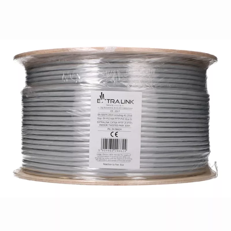 Extralink CAT6A F/FTP -parikaapeli sisäasennuksiin 305 m EX.96624