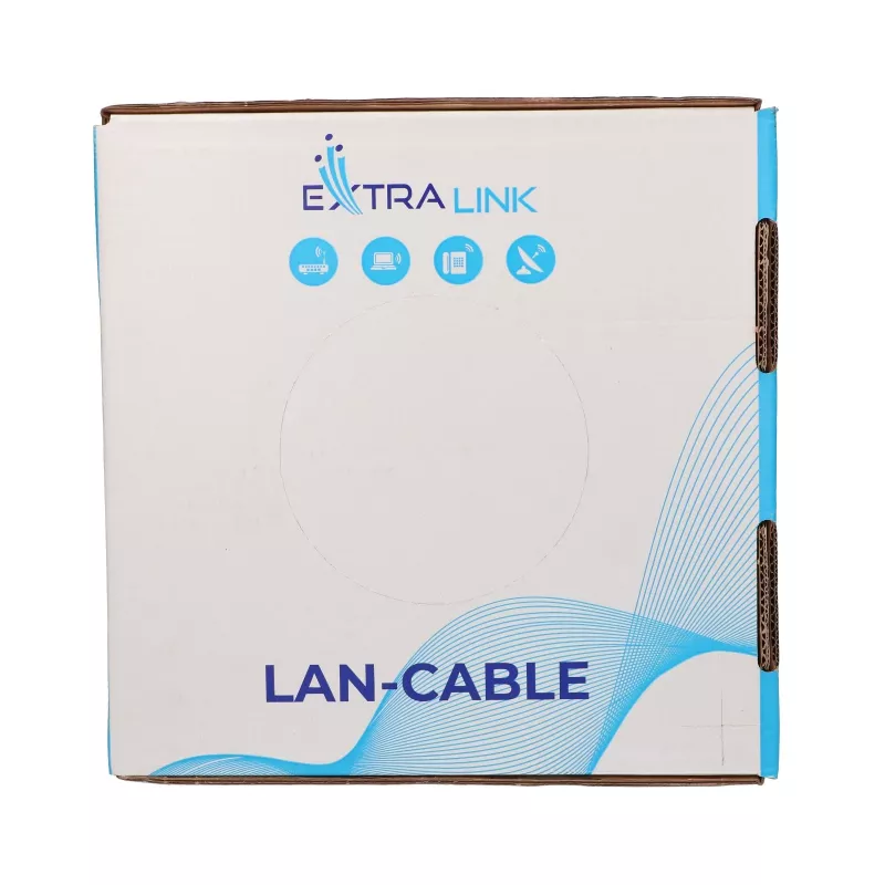 Extralink CAT6A U/UTP -parikaapeli sisäasennuksiin 100 m EX.96655