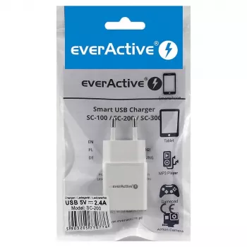 everActive SC-200 USB-A-seinälaturi 2,4 A 12 W valkoinen
