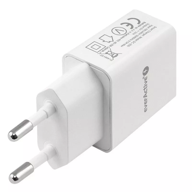 everActive SC-200 USB-A-seinälaturi 2,4 A 12 W valkoinen