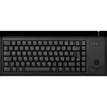 Cherry G84-4400 kompakti näppäimistö trackballilla USB belgialainen asettelu musta G84-4400LUBBE-2