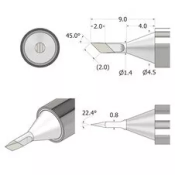iFixit FixHub juotospää veitsi 1,4 mm IF145-842-1 hopea