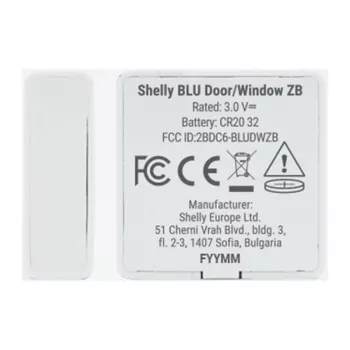 Shelly BLU Door/Window ZB Zigbee Bluetooth älykäs ovi-/ikkuna-anturi valkoinen