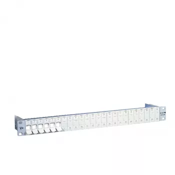 METZ CONNECT BTR E-DAT Modul-patchpaneeli - 24 porttia - Cat.6A - suojattu - 1U - vaaleanharmaa (RAL 7035) - 130920-00-E