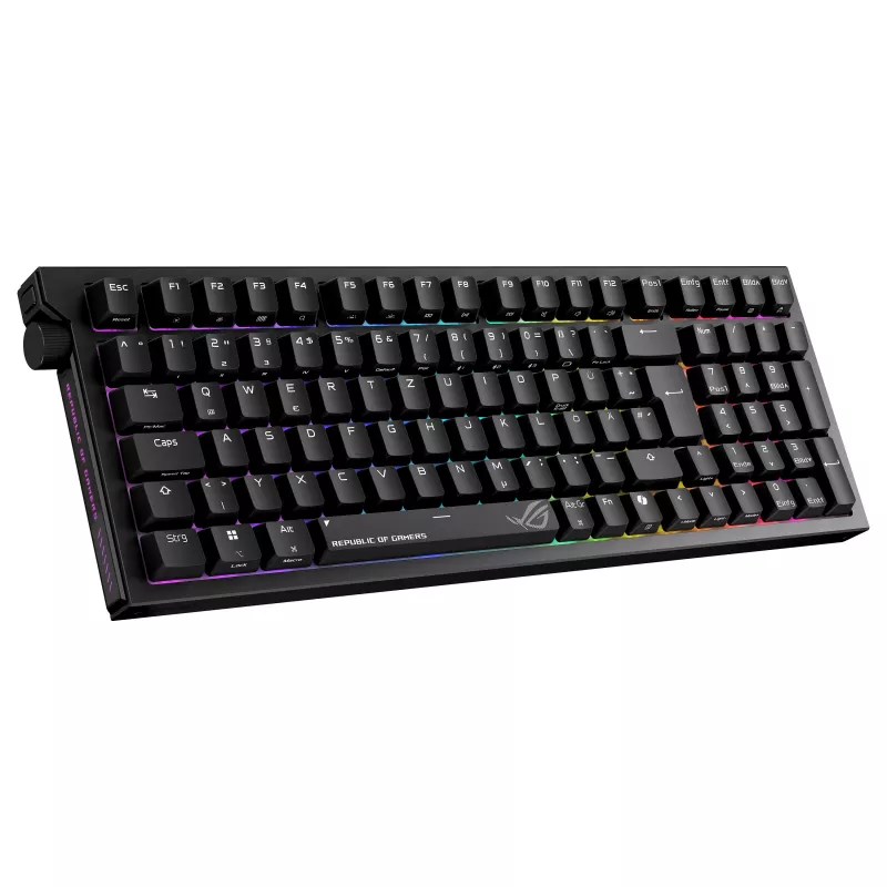 ASUS ROG Strix Morph 96 langaton pelinäppäimistö, 96 % asettelu, ROG NX Snow -kytkimet, hot-swappable, tri-mode-yhteys, musta