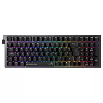 ASUS ROG Strix Morph 96 langaton pelinäppäimistö, 96 % asettelu, ROG NX Snow -kytkimet, hot-swappable, tri-mode-yhteys, musta