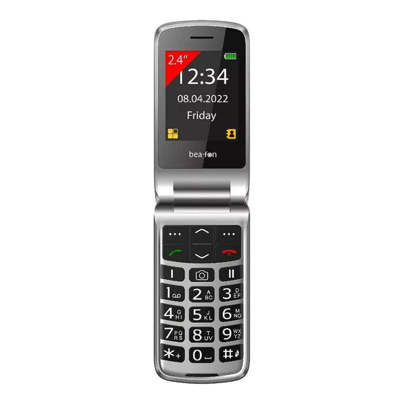 Bea-fon Silver Line SL605 peruspuhelin Dual-SIM musta hopea