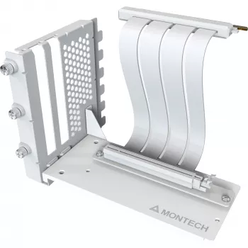 MONTECH pystysuuntainen GPU-asennussarja PCIe 4.0 -riserkaapeli valkoinen 20cm