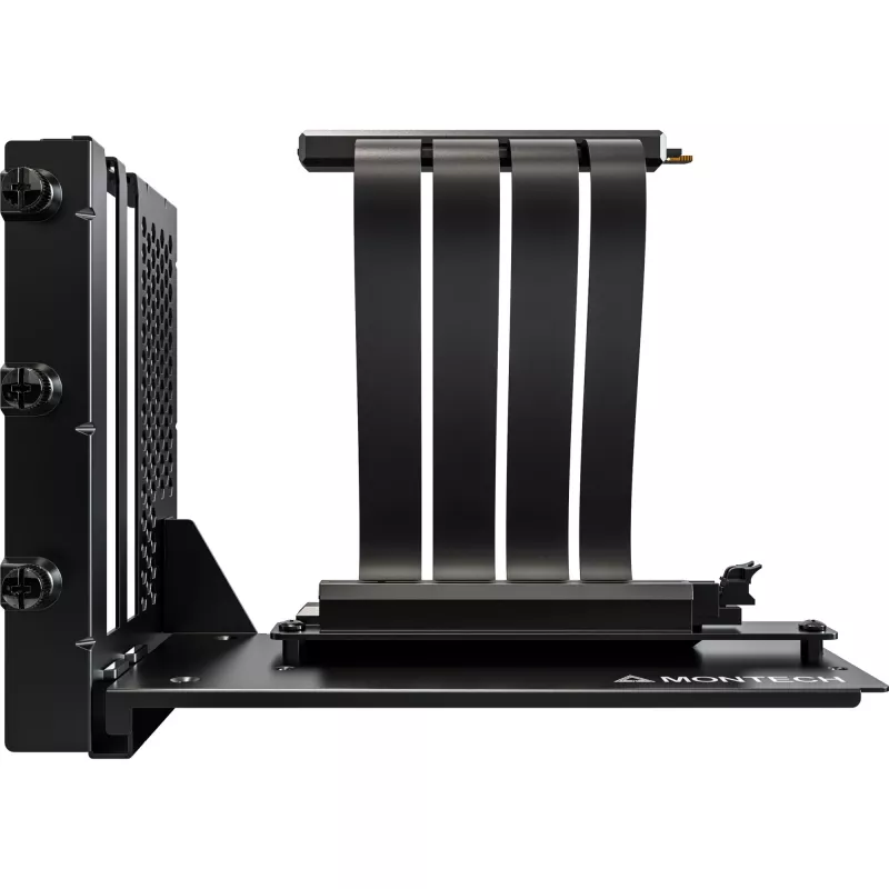 MONTECH pystysuuntainen GPU-asennussarja PCIe 4.0 -riserkaapeli musta 20cm