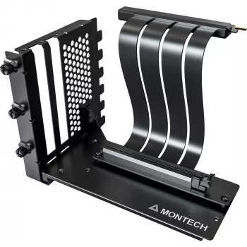 MONTECH pystysuuntainen GPU-asennussarja PCIe 4.0 -riserkaapeli musta 20cm