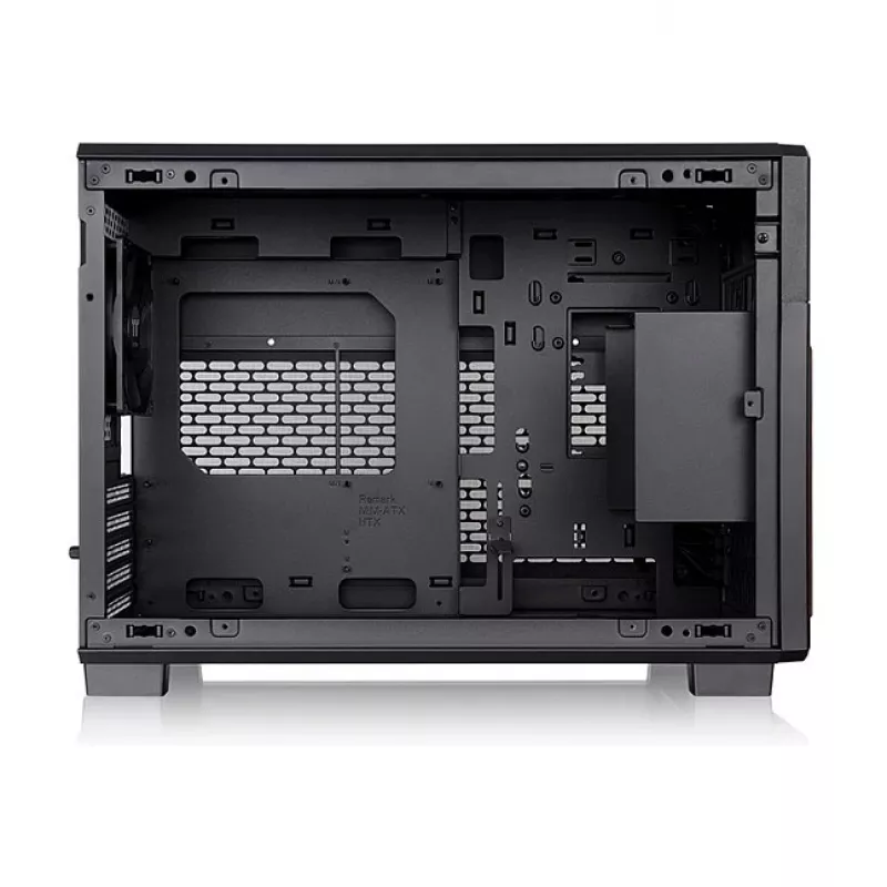 Thermaltake TR200 WS Super Mini Tower -kotelo, musta/puu, karkaistu lasi