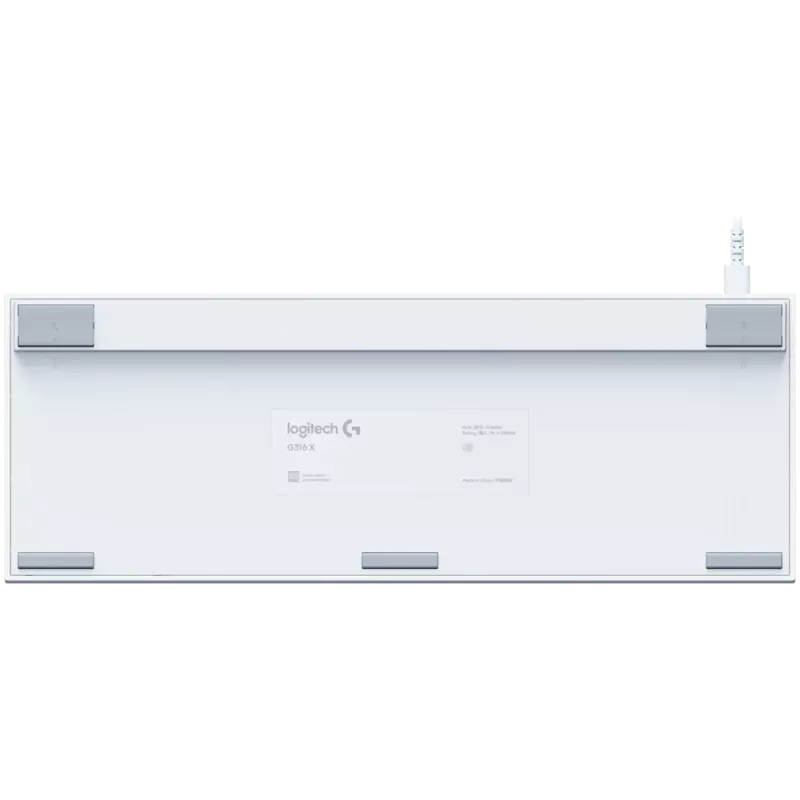 Logitech G316 X 98 langallinen pelinäppäimistö - valkoinen - US International - tuntopalautteinen