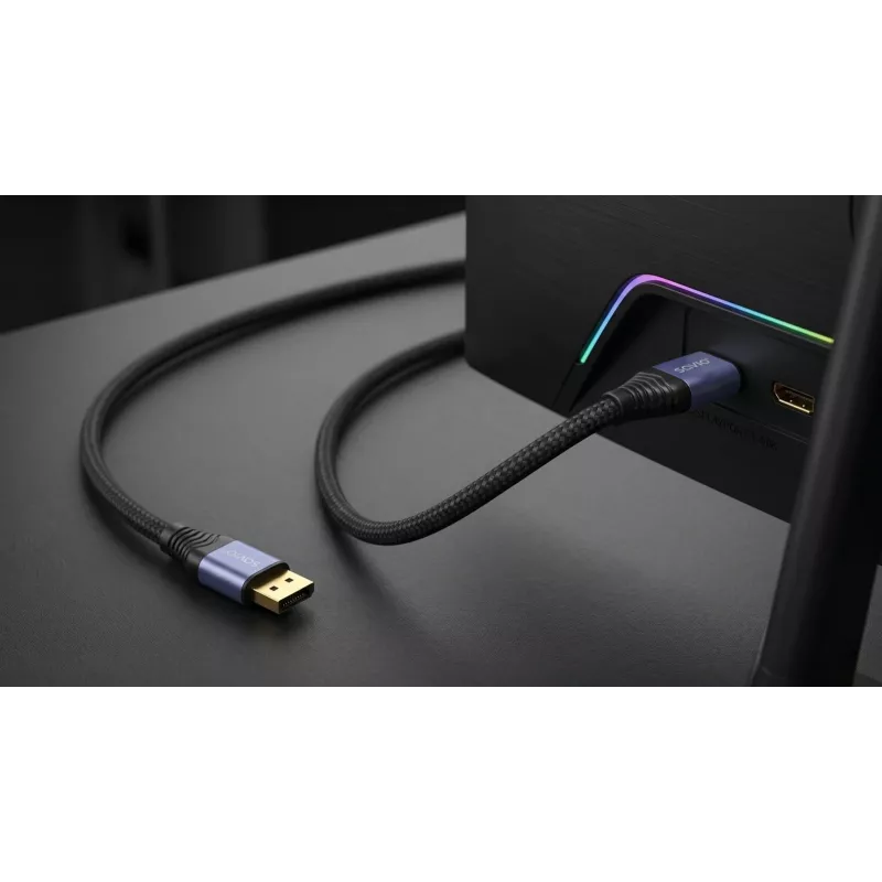 SAVIO CL-211 DisplayPort 2.1 -kaapeli 3m musta