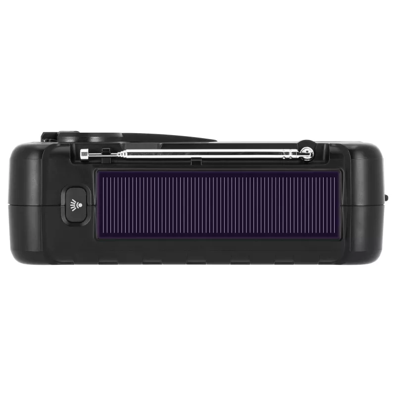 TechniSat TechniRadio Solar 2 DAB+/FM kannettava radio aurinkopaneelilla ja käsikammella, musta/oranssi
