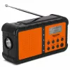TechniSat TechniRadio Solar 2 DAB+/FM kannettava radio aurinkopaneelilla ja käsikammella, musta/oranssi
