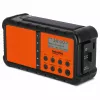 TechniSat TechniRadio Solar 2 DAB+/FM kannettava radio aurinkopaneelilla ja käsikammella, musta/oranssi