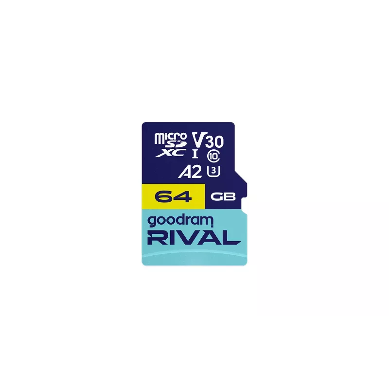 GOODRAM microSDXC 64GB V30 UHS-I U3 RIVAL + sovitin
