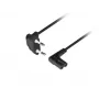 LANBERG CEE 7/16 - IEC 320 C7 -virtajohto 3m kulmaliitin VDE musta
