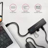 AXAGON HUE-C2C USB-C 5 Gbps matkakeskitin, 2x USB-A + 2x USB-C, USB-C Power IN, 19 cm kaapeli