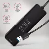 AXAGON HUE-C2A 5 Gbps matkakeskitin, 2x USB-A + 2x USB-C, USB-C Power IN, 19 cm USB-A-kaapeli
