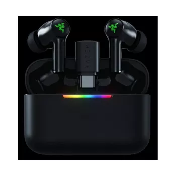 RAZER Hammerhead V3 HyperSpeed True Wireless -pelikuulokkeet, ANC, Bluetooth 5.2, 2,4 GHz -dongle, THX Spatial Audio, musta