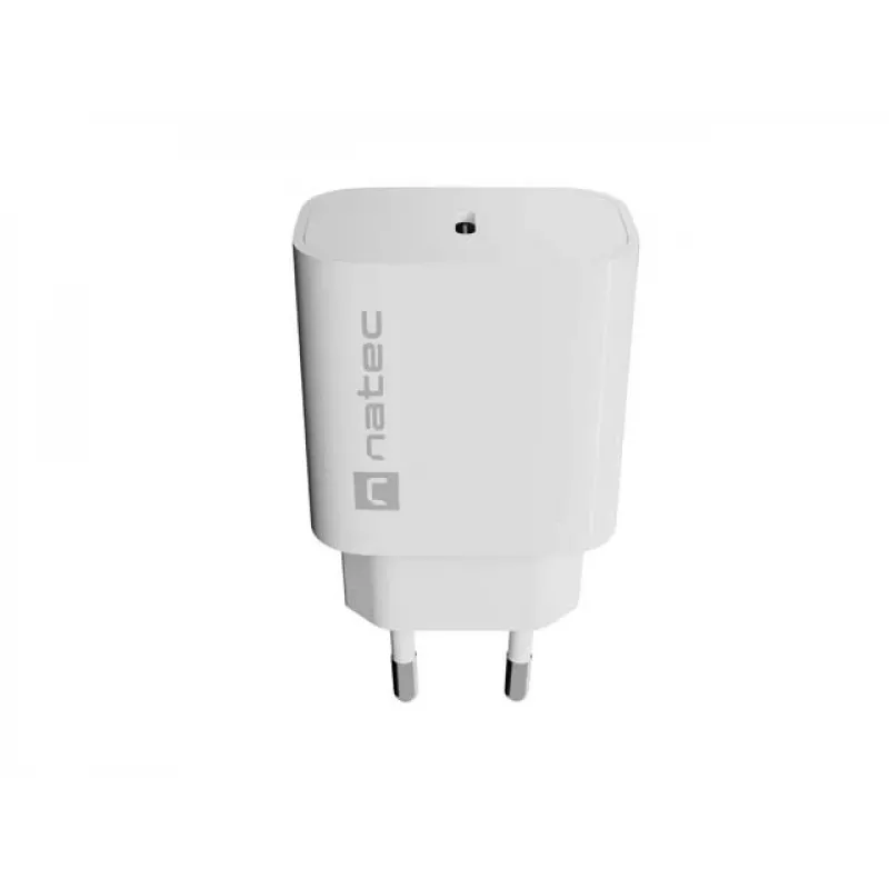 NATEC Ribera seinälaturi 1x USB-C 20W valkoinen