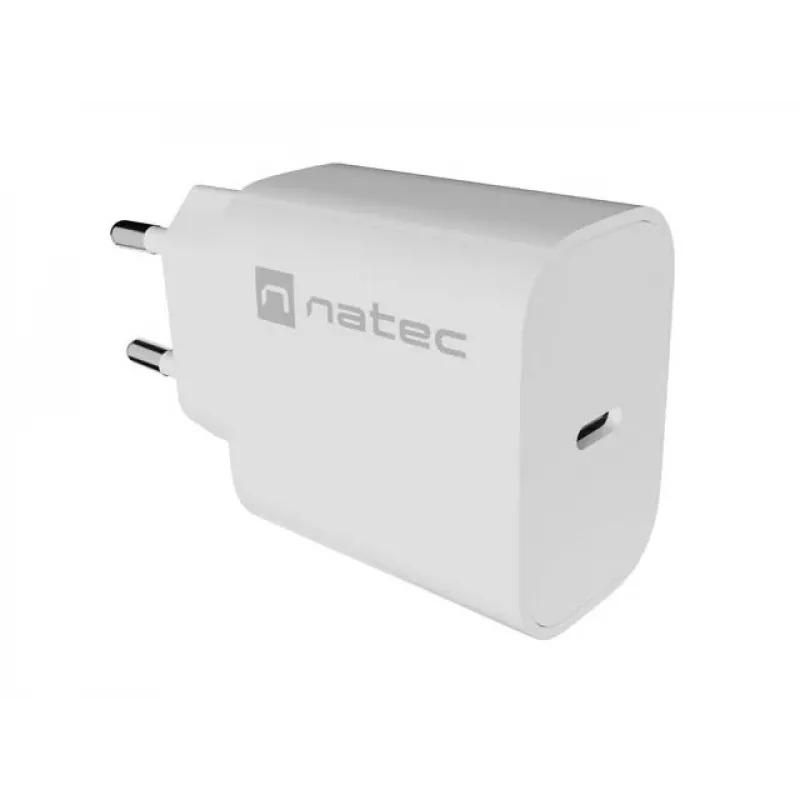 NATEC Ribera seinälaturi 1x USB-C 20W valkoinen