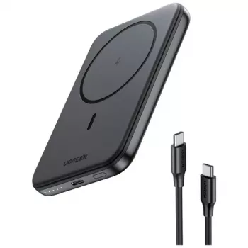 UGREEN 5000mAh Mini varavirtalähde langaton 15W MagSafe-yhteensopiva valkoinen