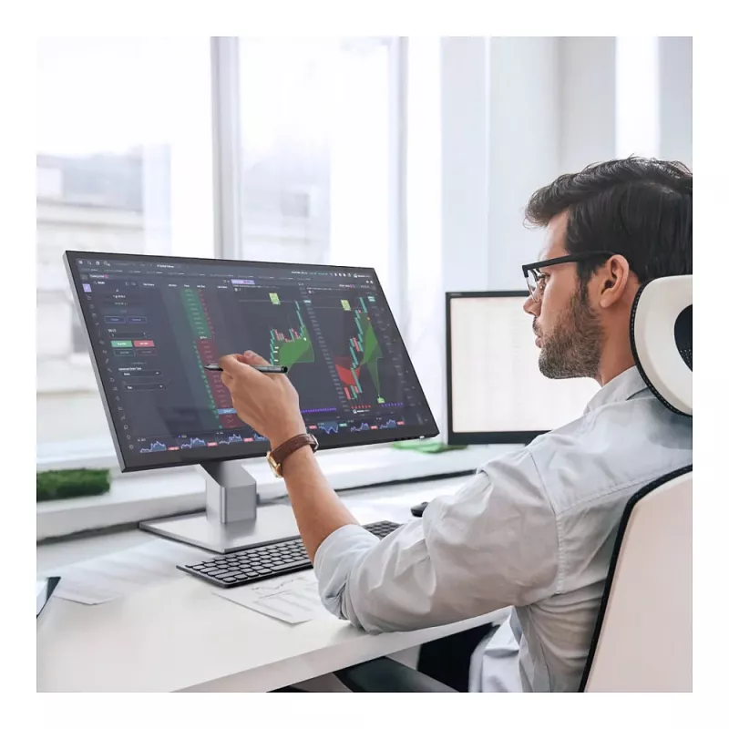 ALOGIC Clarity Fold Touch 27 tuuman 4K UHD IPS kosketusnäyttö webkameralla, 65W USB-C PD, Fold Stand