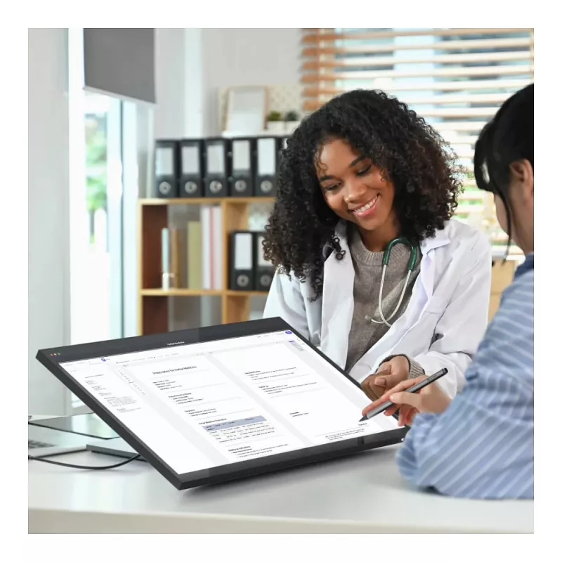 ALOGIC Clarity Fold Touch 27 tuuman 4K UHD IPS kosketusnäyttö webkameralla, 65W USB-C PD, Fold Stand