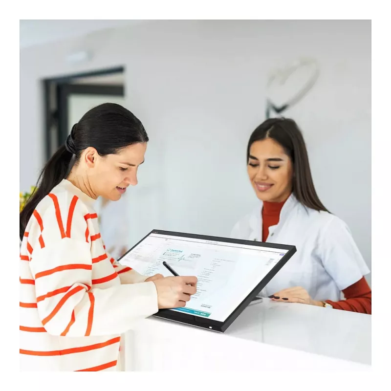 ALOGIC Clarity Fold Touch 27 tuuman 4K UHD IPS kosketusnäyttö webkameralla, 65W USB-C PD, Fold Stand