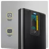 AXAGON EEM2-SD2B ulkoinen kotelo 10Gbps M.2 NVMe/SATA SSD LED-näytöllä, USB-C, musta