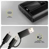 AXAGON EEM2-SD2B ulkoinen kotelo 10Gbps M.2 NVMe/SATA SSD LED-näytöllä, USB-C, musta