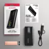 AXAGON EEM2-SD2B ulkoinen kotelo 10Gbps M.2 NVMe/SATA SSD LED-näytöllä, USB-C, musta