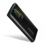 AXAGON EEM2-SD2B ulkoinen kotelo 10Gbps M.2 NVMe/SATA SSD LED-näytöllä, USB-C, musta