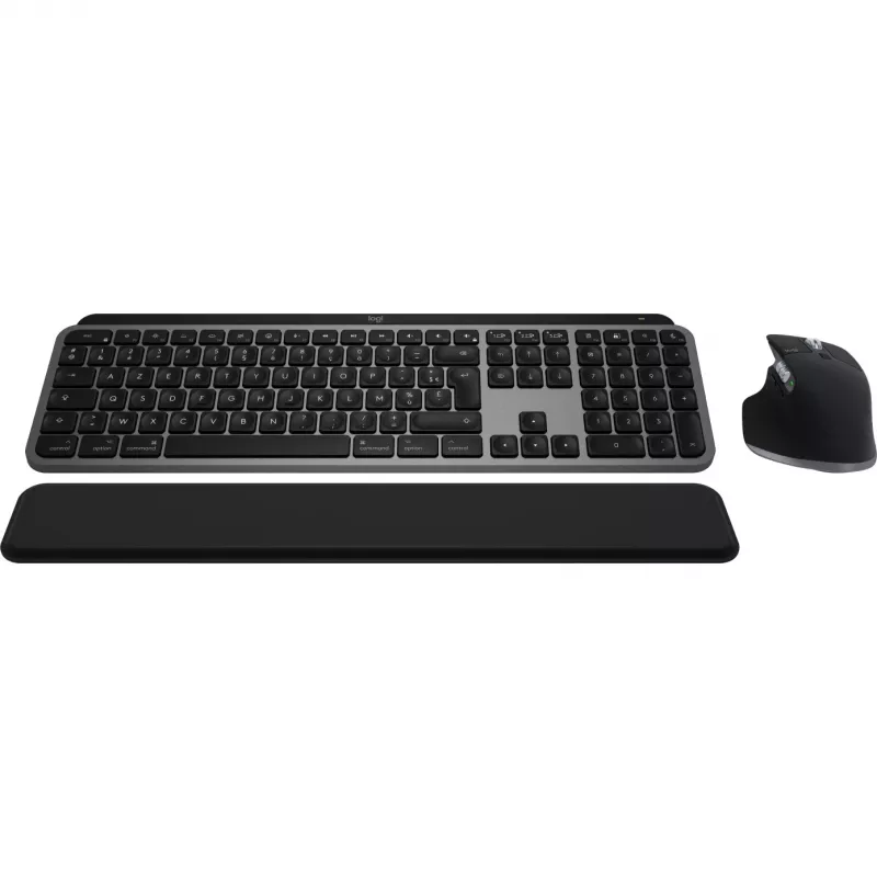 Logitech Master Series MX Keys S Combo for Mac - langaton näppäimistö- ja hiirisarja - täysikokoinen - taustavalaistu - AZERTY ranska - Space Gray (920-012841)
