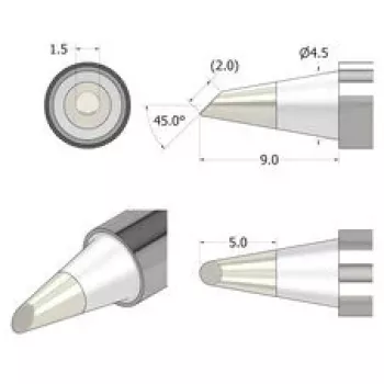 iFixit FixHub juotospää kartio-taltta 1,5 mm hopea