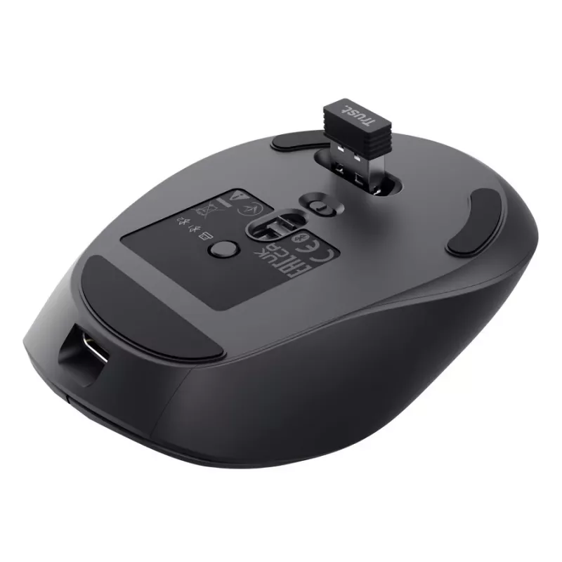Trust Zevo Fast Recharge Multi-Wireless Mouse musta
