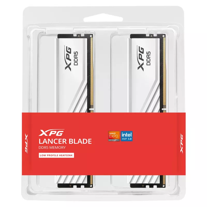 DIMM 32 GB DDR5-5600 (1x 32 GB) (valkoinen, AX5U5600C4632G-SLABWH, XPG Lancer Blade, INTEL XMP, AMD EXPO)