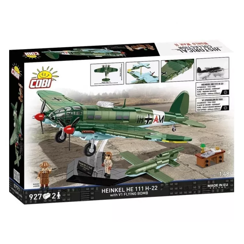 COBI Heinkel HE 111 H-22 V1-lentopommilla rakennuspalikkasarja 927 osaa